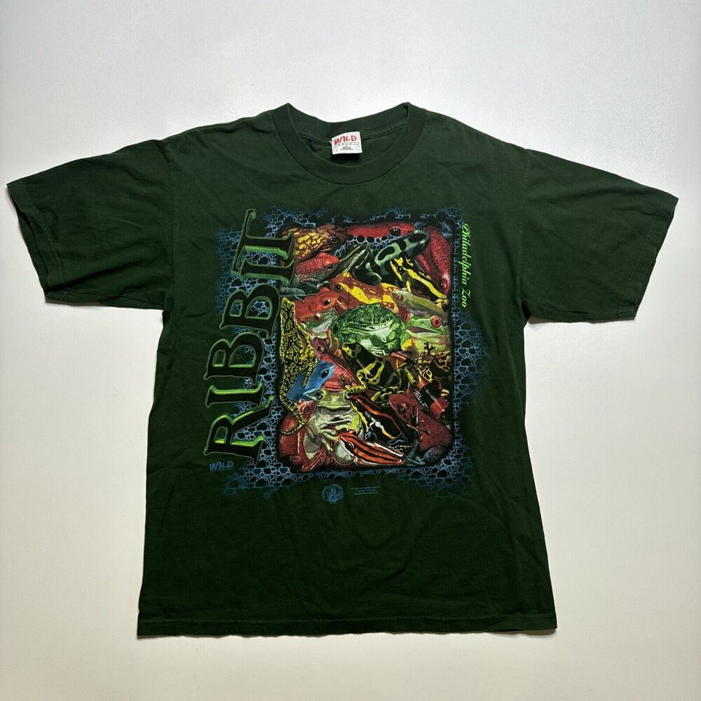 Vintage Philadelphia Zoo T Shirt Frog 'Ribbit' Size Large Very Good Condition